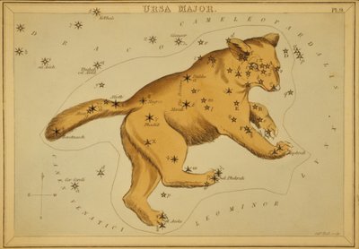 Ursa Major ، رسم توضيحي من "مرآة يورانيا" بواسطة قاعة سيدني