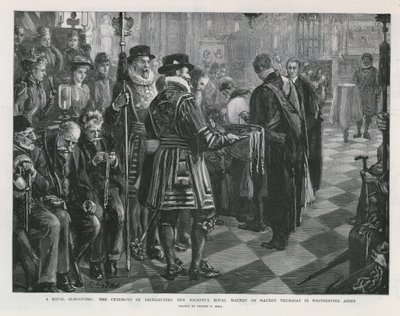 A Royal Almsgiving (engraving) بواسطة قاعة سيدني بريور