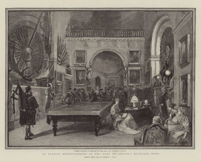 ترفيه مسائي في دوق أرغيل في هايلاند هوم بواسطة Sydney Prior Hall