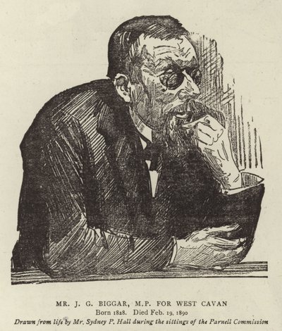 السيد JG Biggar ، عضو مجلس النواب عن West Cavan بواسطة قاعة سيدني بريور