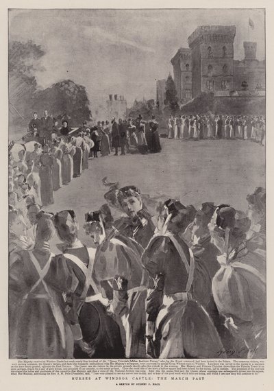 الممرضات في قلعة وندسور ، ماضي مارس بواسطة Sydney Prior Hall