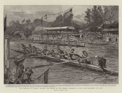 الأمريكيون في Henley Regatta ، هزيمة جامعة كورنيل في سباق كأس التحدي الكبير بواسطة قاعة سيدني بريور