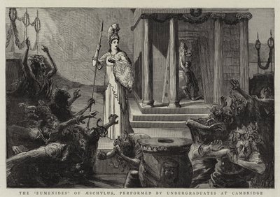 The Eumenides of Aeschylus ، الذي يؤديه البكالوريوس في كامبريدج بواسطة قاعة سيدني بريور