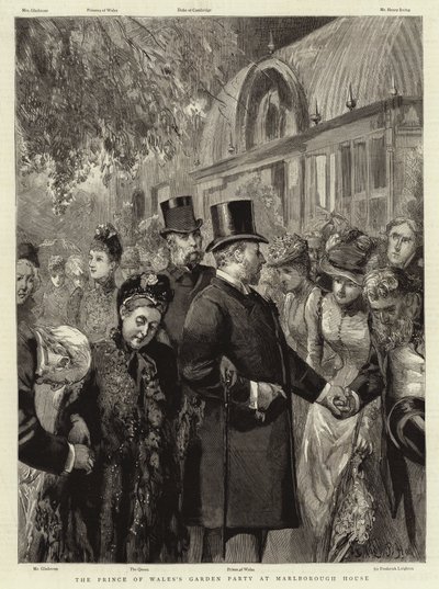 حفلة حديقة أمير ويلز في بيت مارلبورو بواسطة Sydney Prior Hall