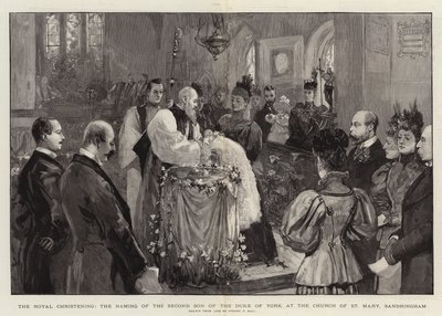 التعميد الملكي ، تسمية الابن الثاني لدوق يورك في كنيسة سانت ماري ، ساندرينجهام بواسطة Sydney Prior Hall