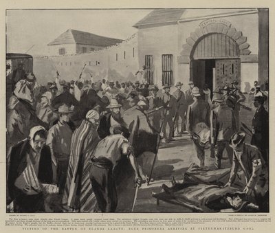 ضحايا معركة Elands Laagte ، سجناء بوير يصلون إلى بيترماريتسبورج Gaol بواسطة Sydney Prior Hall