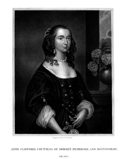 ليدي آن كليفورد ، كونتيسة دورست ، بيمبروك ومونتغمري ، 1825. بواسطة عميد الكلية