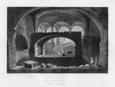 قبر في سلوقية ، بلاد الرافدين العراق ، إيران ، 1841. بواسطة تي ديكسون