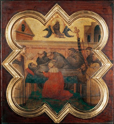 Life of st Francis: the death of the saint - Fresco بواسطة تديو جدي