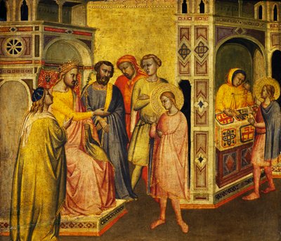 St Eligius before King Clothar, c.1360 بواسطة تديو جدي