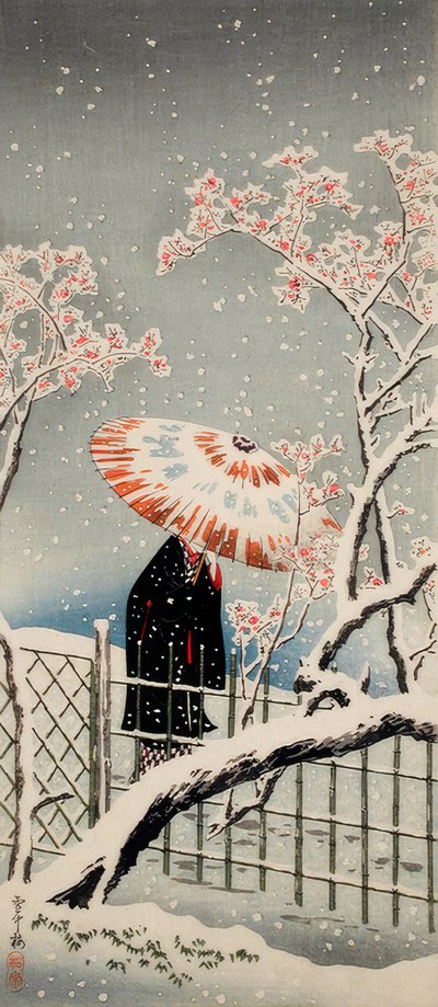 Pflaumenbaum im Schnee بواسطة تاكاهاشي هيرواكي