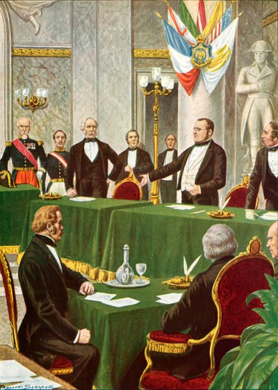 كافور في مؤتمر باريس ، 1856 بواسطة تانكريدي سكاربيللي