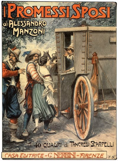 رسم توضيحي للغلاف "العاشقان" لأليساندرو مانزوني (1785-1873)، حوالي عام 1930 (طبعة) بواسطة تانكريدي سكاربيللي