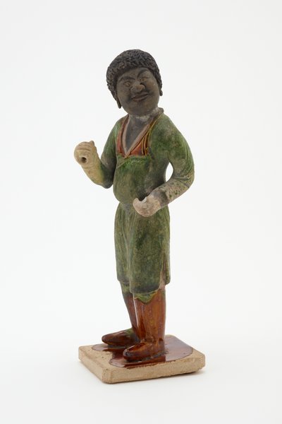 Groom ، c.700-750 (آنية فخارية بزجاج سيليكات الرصاص وتفاصيل مطلية) بواسطة اسرة تانغ الصينية