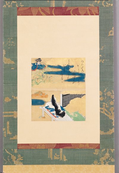 الإعداد لـ Kawachi (الحبر واللون والذهبي على الورق) بواسطة Tawaraya Sotatsu