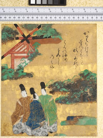 الشاطئ في سوميوشي ، رسم توضيحي من "حكايات إيسي" ، 1600-40 بواسطة Tawaraya Sotatsu