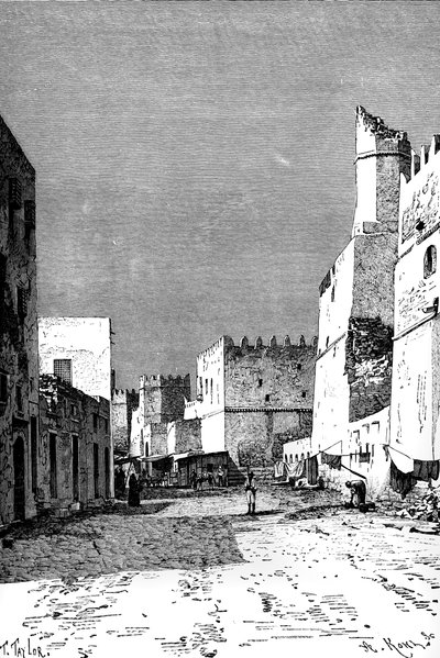 شارع ليونيك ، صفاقس ، شمال أفريقيا ، 1895. بواسطة تايلور