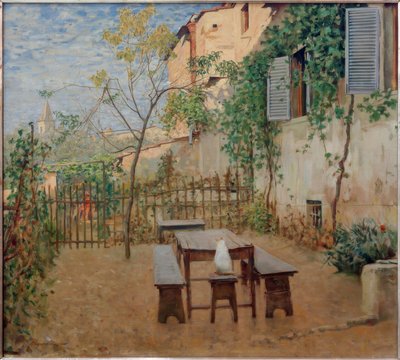 Septembermorgen في Settignano بواسطة Telemaco Signorini