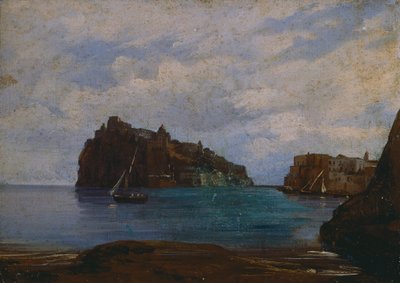 The Aragonese Castle of Ischia (oil on canvas) بواسطة تيودورو دوكليري