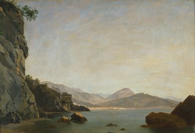 View of the Gulf of Salerno (oil on canvas) بواسطة تيودورو دوكليري