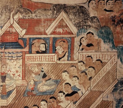 تفاصيل جدارية بواسطة المدرسة التايلاندية
