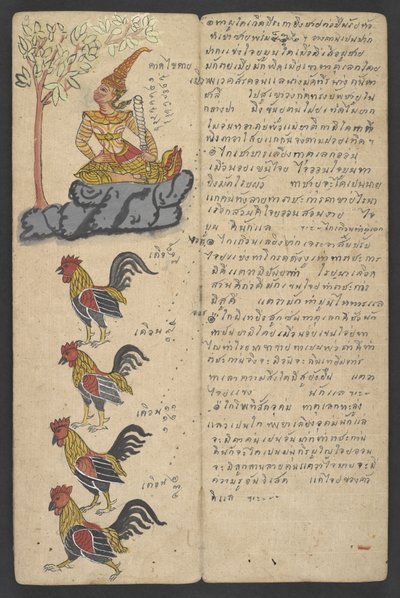 أو 16455 ص 9 و ، حيوانات من زودياك ، من فروماتشات (مخطوطة) بواسطة المدرسة التايلاندية