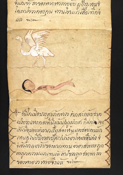أو. 16482، f.53 "ساترا"  عن العرافة والنصائح من أجل حياة سعيدة وصحية (كتاب طي الورق) بواسطة المدرسة التايلاندية