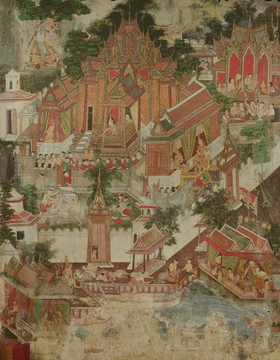 Vessantara Jataka ، Wat Suwannaram ، Thonburi ، 1831 بواسطة المدرسة التايلاندية