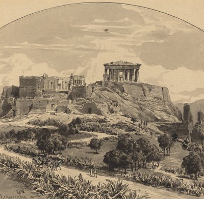 الأكروبوليس من الغرب بواسطة Themistocles من الكسارة الزاوية