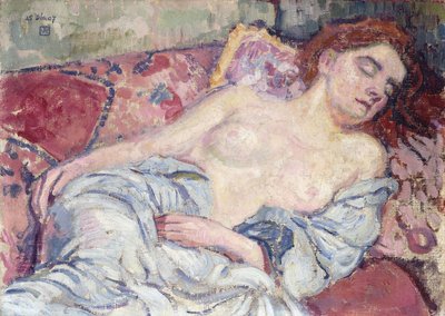 عارية على ديوان ليس لديهم أريكة ، 1907 بواسطة Théo van Rysselberghe