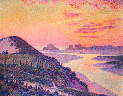 غروب الشمس في Ambleteuse ، با دو كاليه ، 1899 بواسطة Théo van Rysselberghe