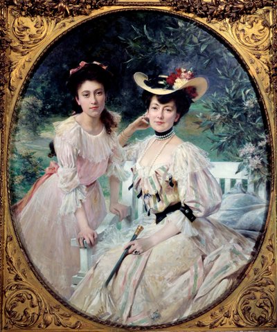 صورة مدام كولاس وابنتها لوحة لثيوبالد شارتران (1849-1907) 1903 صن. 1،63x1،3 م باريس ، متحف دورسيه بواسطة ثيوبالد شارتران