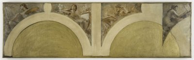 رسم تخطيطي لصالون الفنون في فندق فيل دي فيل دي باريس: الرسم والنحت والعمارة والرسم على القماش حوالي عام 1891 (زيت على قماش) بواسطة ثيوبالد شارتران