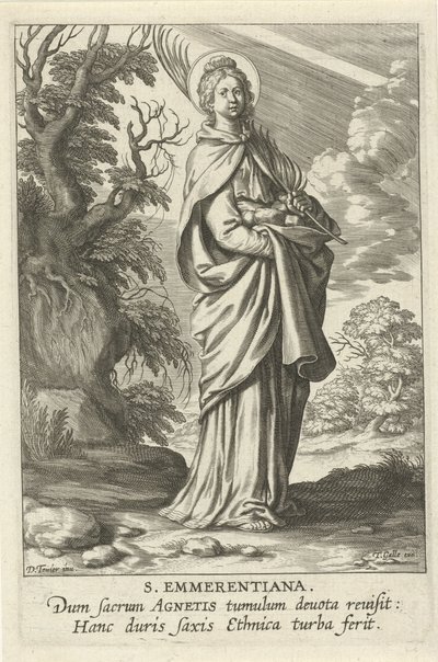 Heilige Emerentiana van Rome سانت Emmerantiana (العنوان على الكائن) المؤنث Heiligen (عنوان المسلسل) مرآة مضيئة عذراء (عنوان المسلسل) بواسطة ثيودور جالي