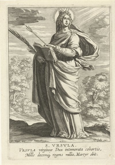 القديسة أورسولا S. Vrsvla (العنوان على الكائن) المؤنث Heiligen (عنوان المسلسل) مرآة مضيئة عذراء (عنوان المسلسل) بواسطة ثيودور جالي