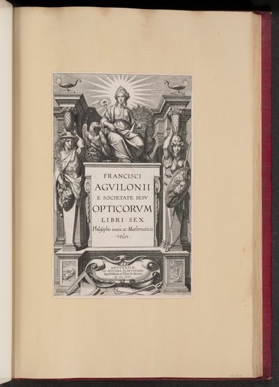 صفحة العنوان لـ François d'Aguilon "Opticorum Libri Sex" بواسطة تيودور جالي بعد السير بيتر بول روبنز
