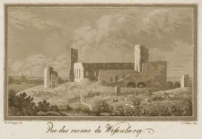 منظر لأطلال قلعة راكفير بواسطة تيودور جيلهار