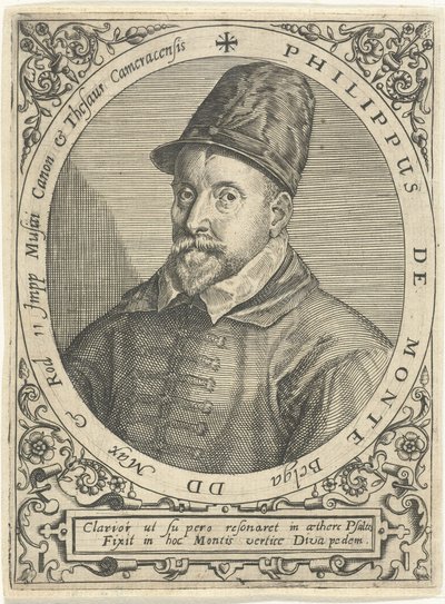صورة الملحن فيليب دي مونتي 1521-1603 ، ج. 1598 بواسطة تيودور دي بري