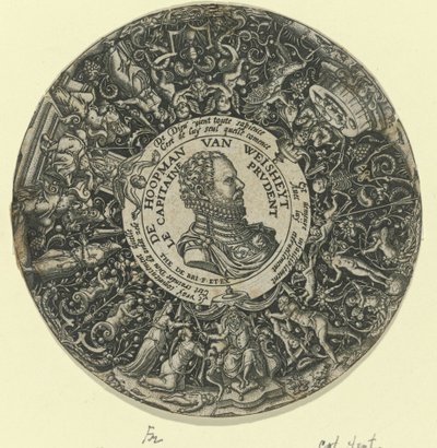 صورة وليام الأول أمير أورانج De Hoopman van Weisheyt / Le Capitaine Prudent (العنوان على الكائن) بواسطة ثيودور دي بري