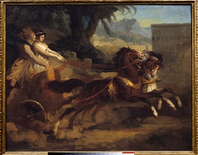 سباق الدبابات القديم لوحة لثيودور جيريكولت (1791-1824) 1808 قاتمة .0،63x0،79 م روان ، متحف الفنون الجميلة بواسطة ثيودور جيريكولت