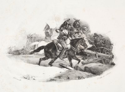 Cuirassiers يشحن بطارية مدفعية بواسطة جيهوت