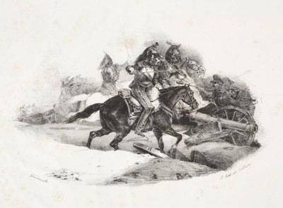 Cuirassiers يشحن بطارية مدفعية. بواسطة ثيودور جيريكولت