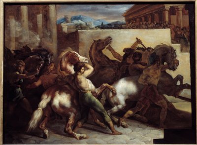 سباق خيول مجاني في روما رسمه ثيودور جيريكولت (1791-1824) 1817 صن. 0،45 × 0،6 م بواسطة ثيودور جيريكولت