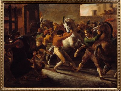 سباق خيول مجاني في روما. لوحة لثيودور جيريكولت (1791-1824) بواسطة ثيودور جيريكولت
