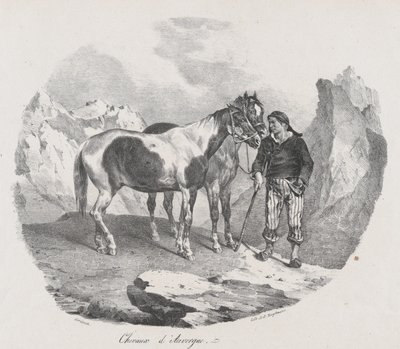 خيول أوفيرني 1822. بواسطة ثيودور جيريكولت