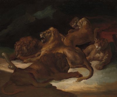 الأسود في المناظر الطبيعية الجبلية ، كاليفورنيا. 1818-20. بواسطة ثيودور جيريكولت
