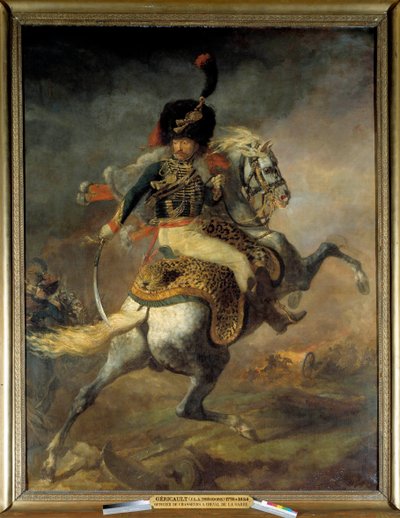 ضابط الصيادون على ظهور الجياد من Imperiale Guard Charge لوحة بواسطة ثيودور جيريكولت (1791-1824) 1812 صن. 3،49x2،66 م بواسطة ثيودور جيريكولت