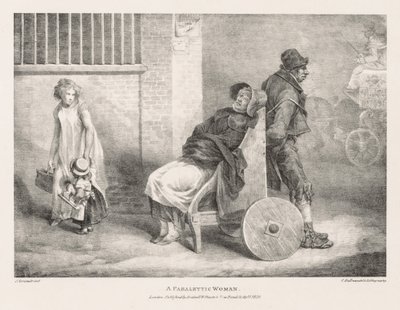 موضوعات مختلفة مستمدة من الحياة وعلى الحجر: امرأة شلل ، 1821. بواسطة ثيودور جيريكولت