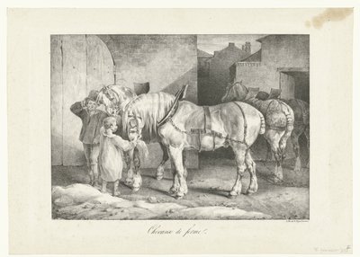 Werkpaarden خيول المزرعة (العنوان على الكائن) أربعة مواضيع متنوعة (عنوان السلسلة) بواسطة ثيودور جيريكولت