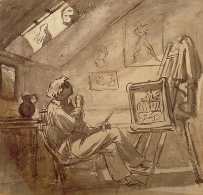 رسام شاب في مرسمه بواسطة ثيودور جيريكولت
